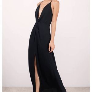 TOBI Black Knotted Maxi Dress NWT